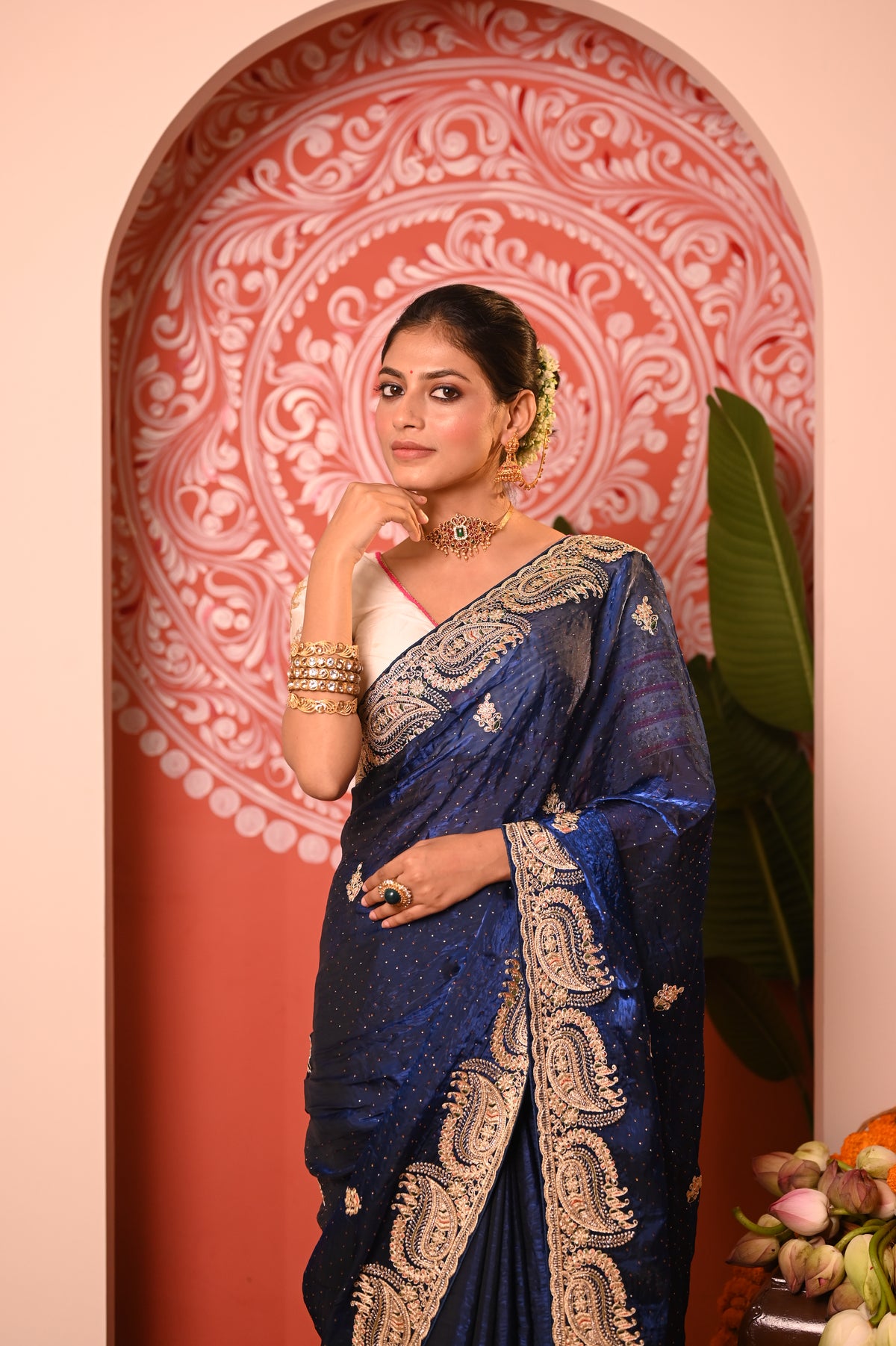 Nevash Fashion Gota Patti Saree