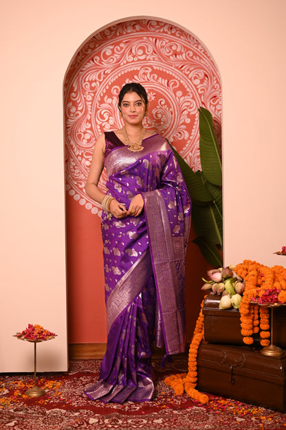 Nevash Soft Marshmallow Zari Saree