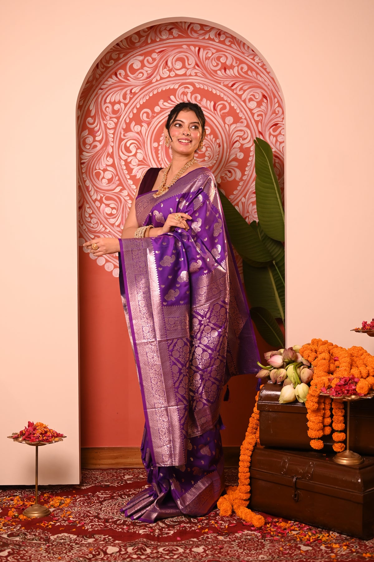 Nevash Soft Marshmallow Zari Saree