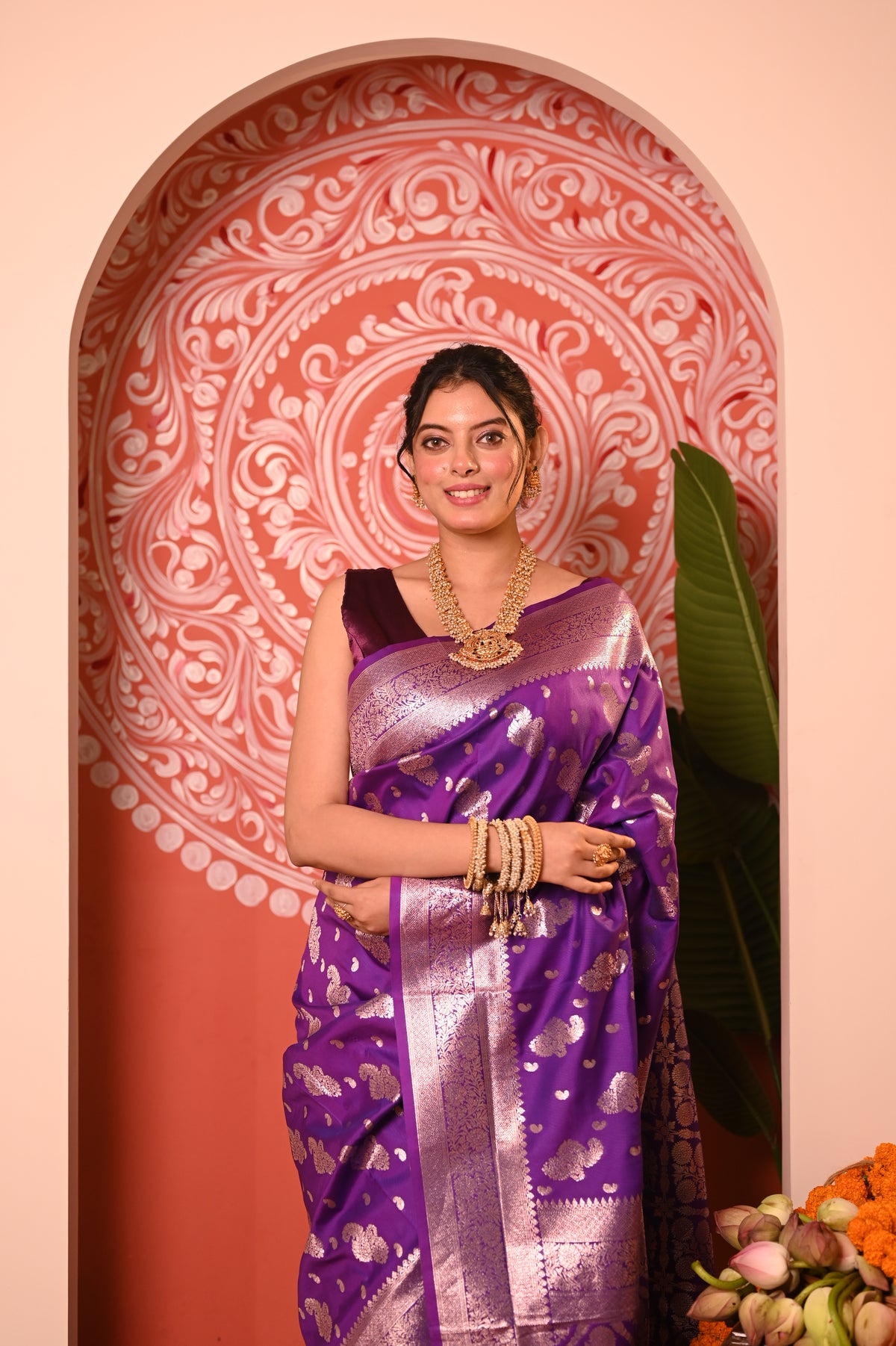 Nevash Soft Marshmallow Zari Saree