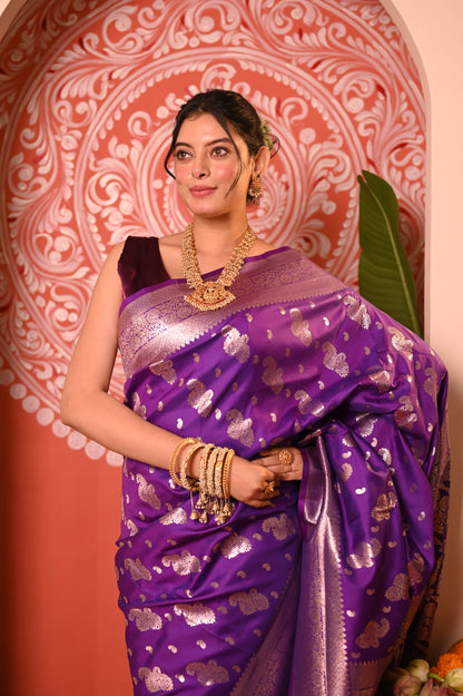 Nevash Soft Marshmallow Zari Saree
