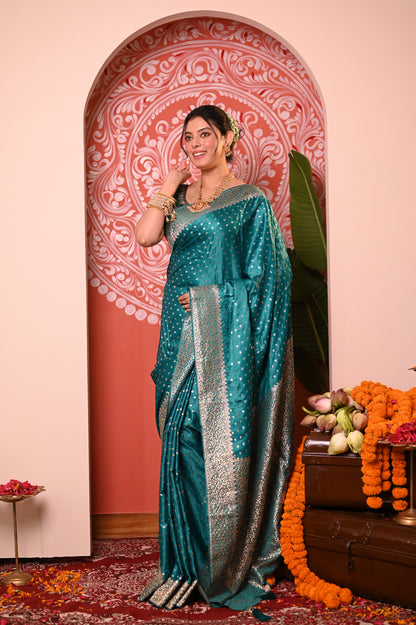 Nevash Dhurandar Floral Butti Silk Saree