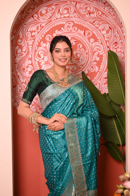 Nevash Dhurandar Floral Butti Silk Saree