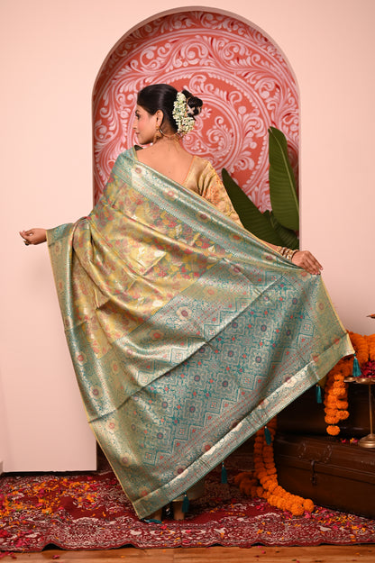 Nevash Dhurandar Kalamkari Art Silk Saree