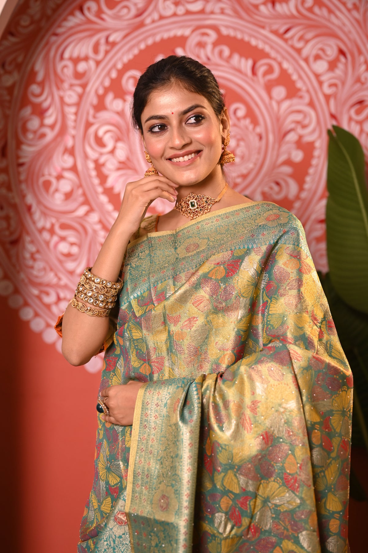 Nevash Dhurandar Kalamkari Art Silk Saree