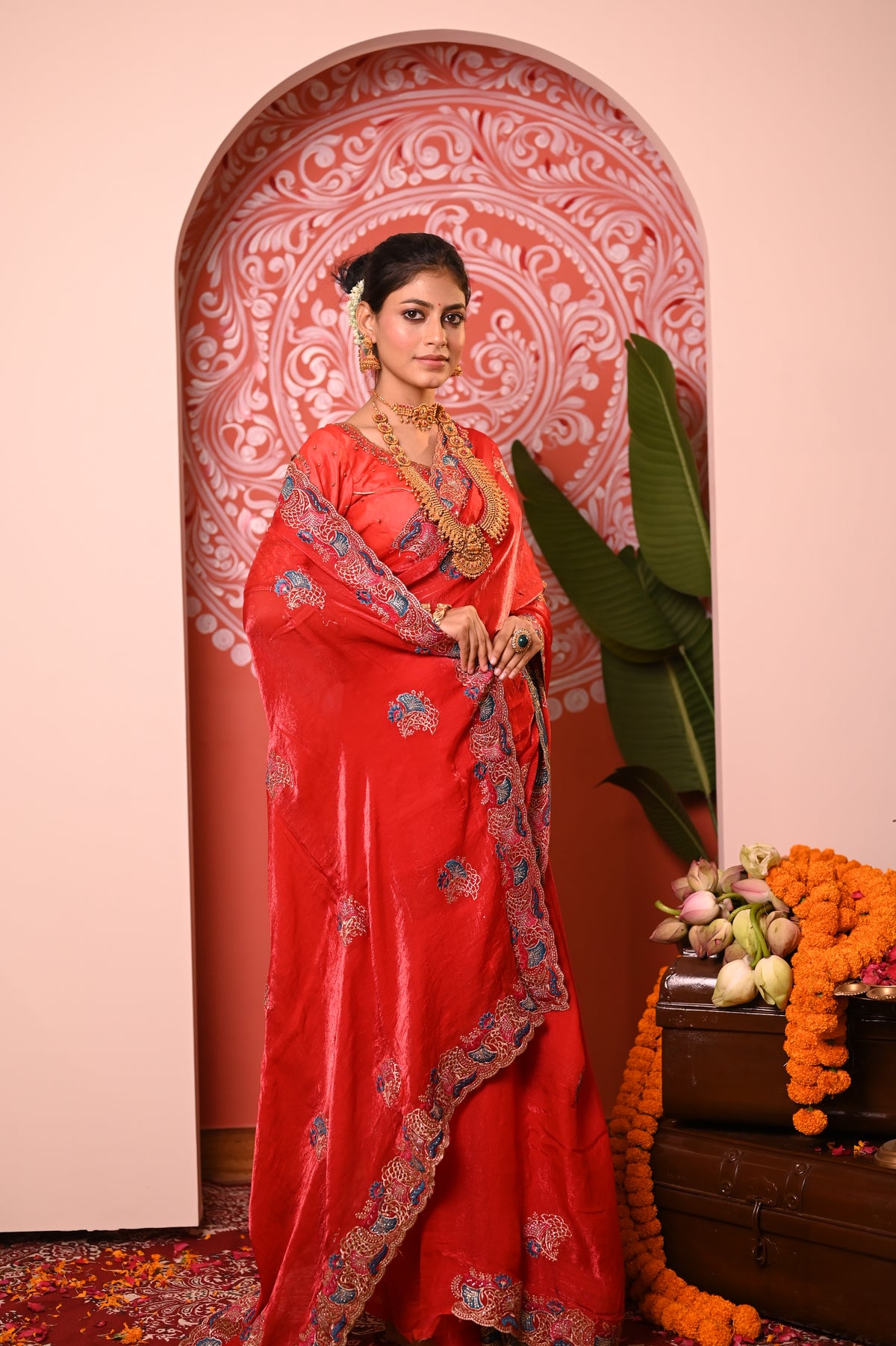 Nevash Matka Satin Silk Saree