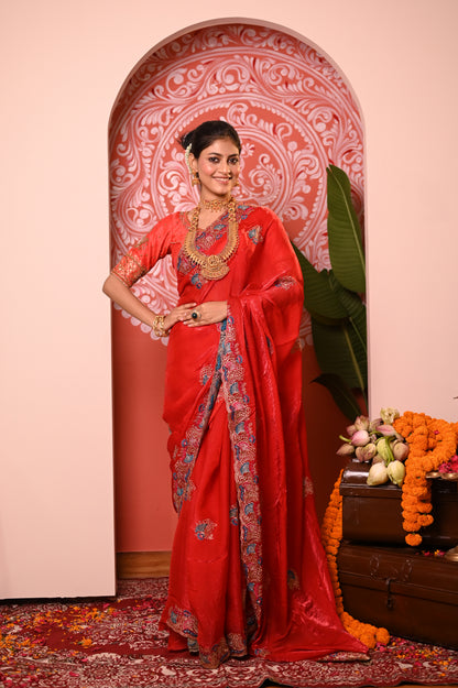 Nevash Matka Satin Silk Saree