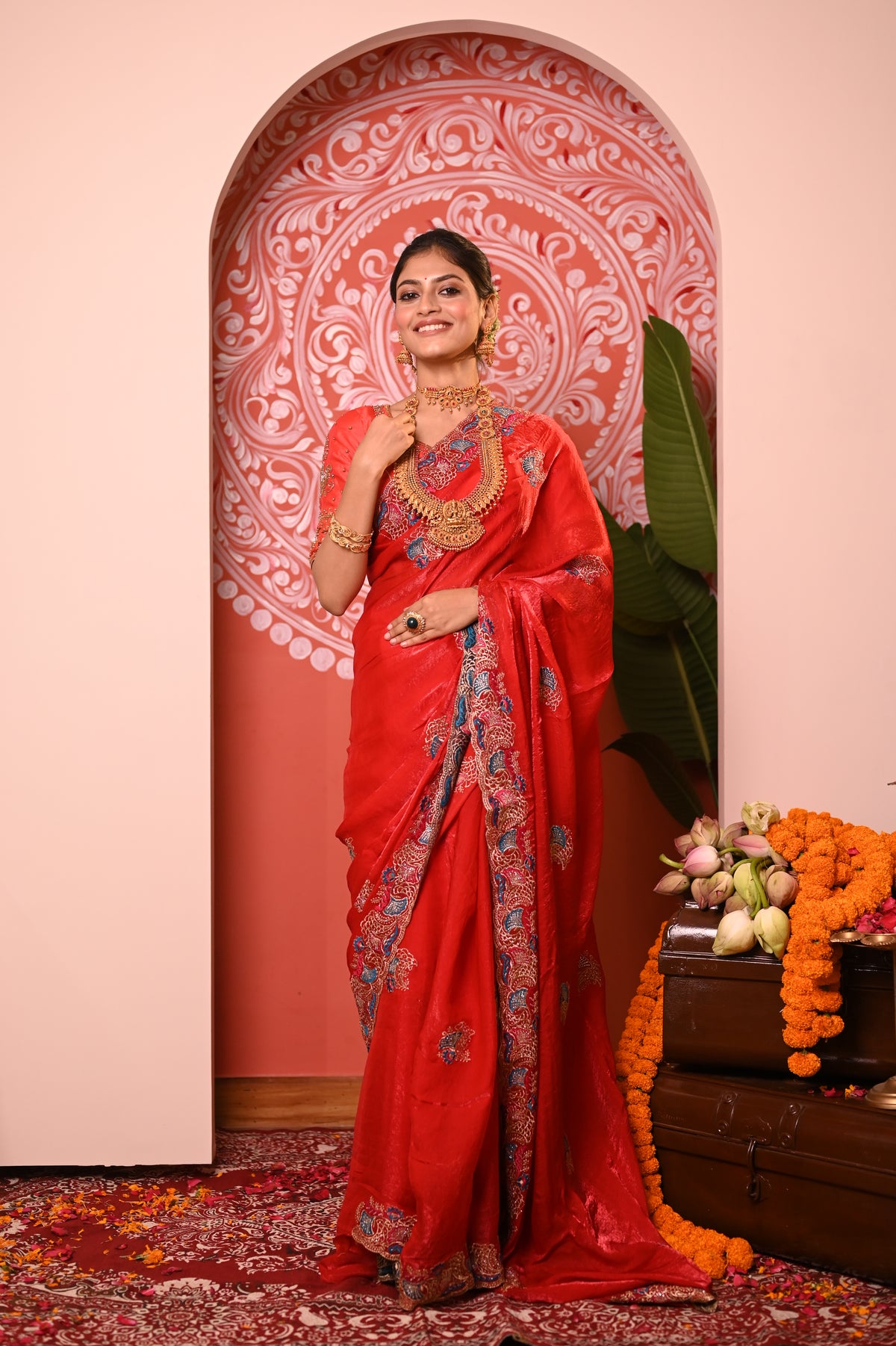 Nevash Matka Satin Silk Saree