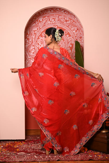 Nevash Matka Satin Silk Saree