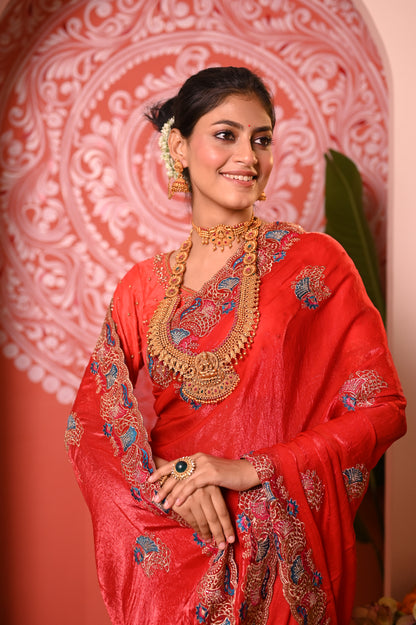 Nevash Matka Satin Silk Saree