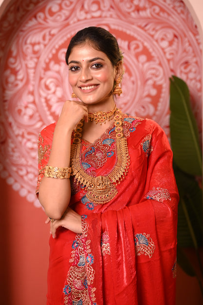 Nevash Matka Satin Silk Saree