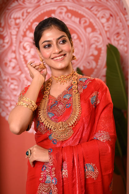 Nevash Matka Satin Silk Saree