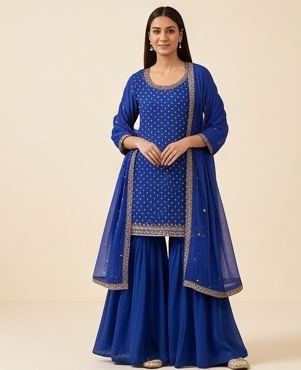 Ivory Chanderi Kurta Set